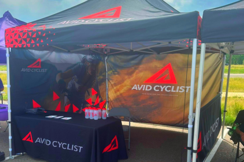 inside line tent for avid cyclist