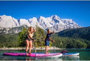 bikery at the brewery paddle boards