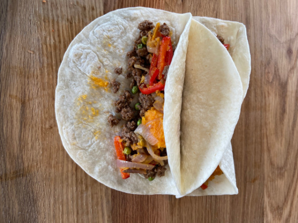 buffalo and sweet potato tacos